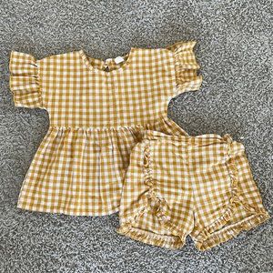 Gingham toddler 2 piece set